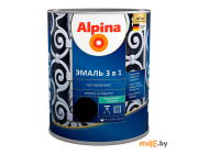 Эмаль Alpina RAL9005 шелковисто-матовая 0,75 л (черный)